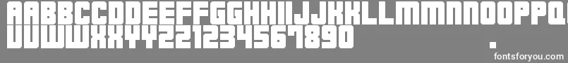 フォントM23HydrantSpecial – 灰色の背景に白い文字