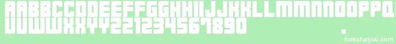 フォントM23HydrantSpecial – 緑の背景に白い文字