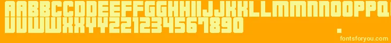 M23HydrantSpecial Font – Yellow Fonts on Orange Background