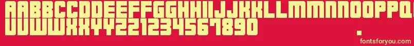 M23HydrantSpecial Font – Yellow Fonts on Red Background
