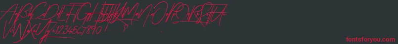 TakenByVulturesDemo Font – Red Fonts on Black Background