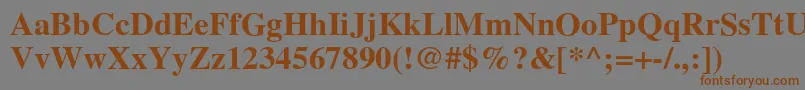 GlobeBold Font – Brown Fonts on Gray Background