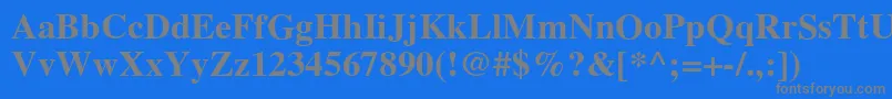 GlobeBold Font – Gray Fonts on Blue Background