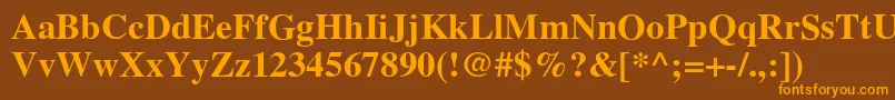 GlobeBold Font – Orange Fonts on Brown Background