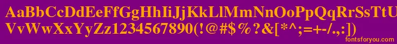 GlobeBold Font – Orange Fonts on Purple Background