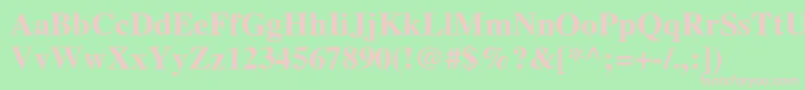 GlobeBold Font – Pink Fonts on Green Background