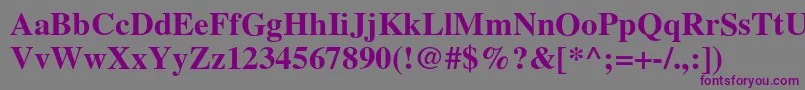 GlobeBold Font – Purple Fonts on Gray Background