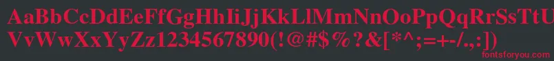 GlobeBold Font – Red Fonts on Black Background