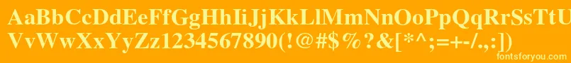 GlobeBold Font – Yellow Fonts on Orange Background