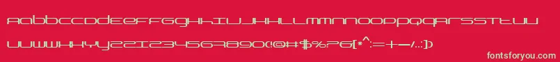 フォントBnYear2000 – 赤い背景に緑の文字