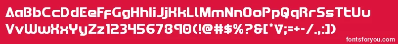 フォントRedline – 赤い背景に白い文字