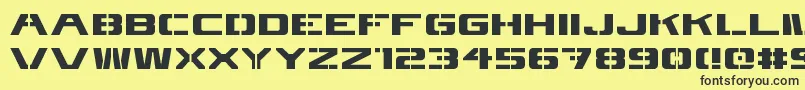 4kstncl Font – Black Fonts on Yellow Background
