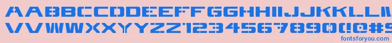 フォント4kstncl – ピンクの背景に青い文字