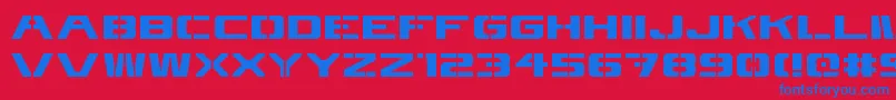 Police 4kstncl – polices bleues sur fond rouge