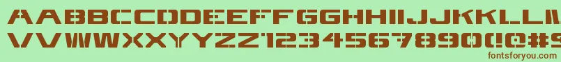 4kstncl Font – Brown Fonts on Green Background