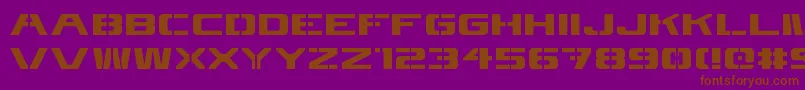 4kstncl Font – Brown Fonts on Purple Background