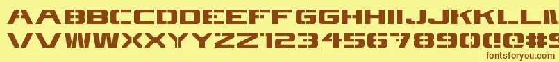 4kstncl Font – Brown Fonts on Yellow Background