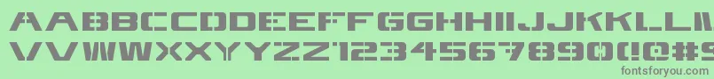 4kstncl Font – Gray Fonts on Green Background