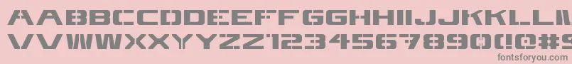 4kstncl Font – Gray Fonts on Pink Background