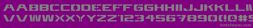 4kstncl-Schriftart – Graue Schriften auf violettem Hintergrund