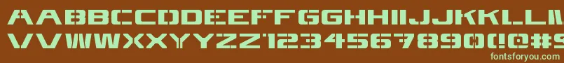 4kstncl Font – Green Fonts on Brown Background