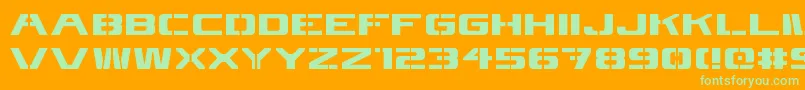 4kstncl Font – Green Fonts on Orange Background