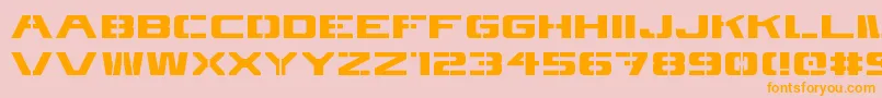 4kstncl Font – Orange Fonts on Pink Background