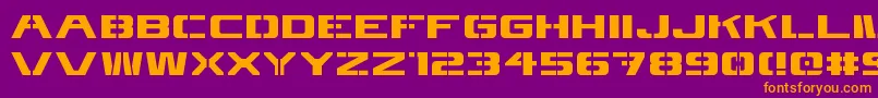4kstncl Font – Orange Fonts on Purple Background