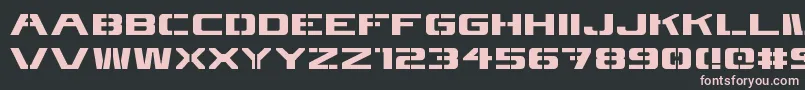 4kstncl Font – Pink Fonts on Black Background