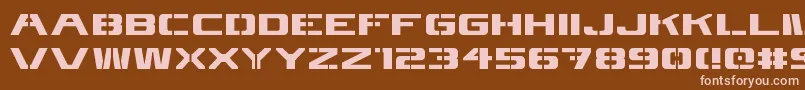 4kstncl Font – Pink Fonts on Brown Background