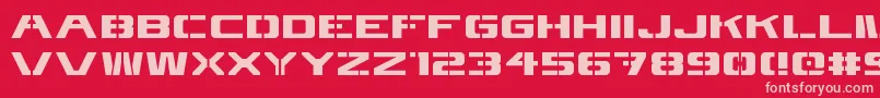 4kstncl Font – Pink Fonts on Red Background
