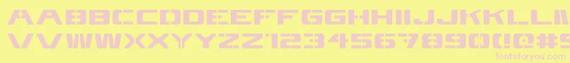 4kstncl Font – Pink Fonts on Yellow Background