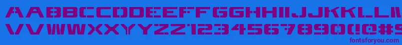 4kstncl Font – Purple Fonts on Blue Background