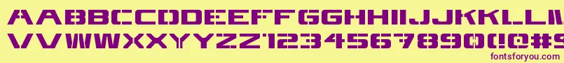4kstncl Font – Purple Fonts on Yellow Background