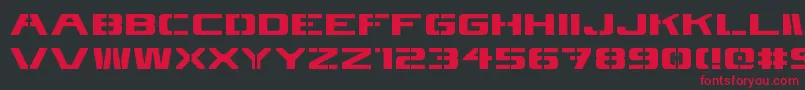 4kstncl Font – Red Fonts on Black Background