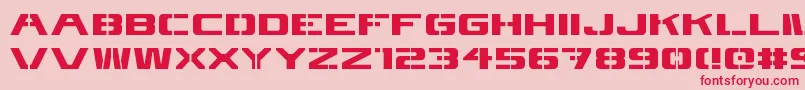 4kstncl Font – Red Fonts on Pink Background
