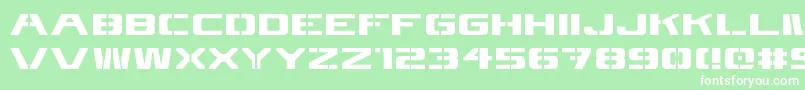 4kstncl Font – White Fonts on Green Background