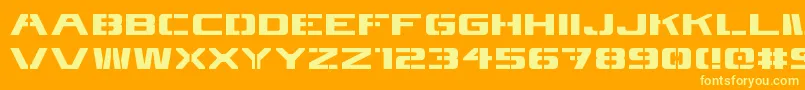 4kstncl Font – Yellow Fonts on Orange Background