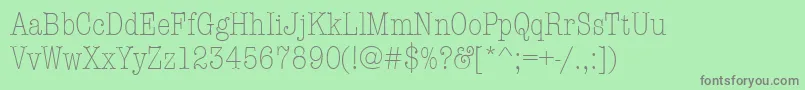 Шрифт AmtypewritercditcttLight – серые шрифты на зелёном фоне