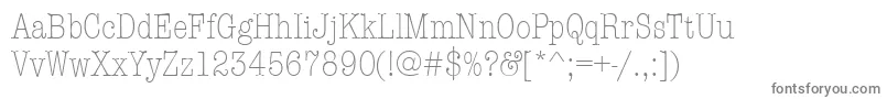 Шрифт AmtypewritercditcttLight – серые шрифты на белом фоне