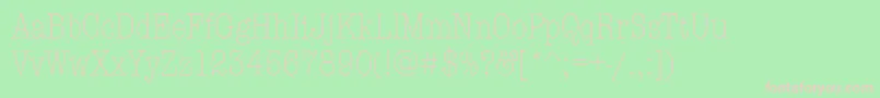 AmtypewritercditcttLight Font – Pink Fonts on Green Background