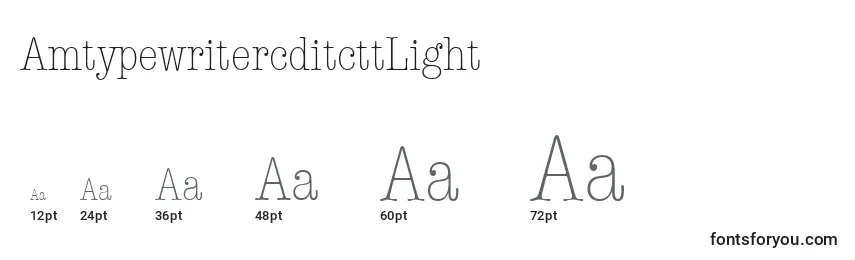 AmtypewritercditcttLight Font Sizes