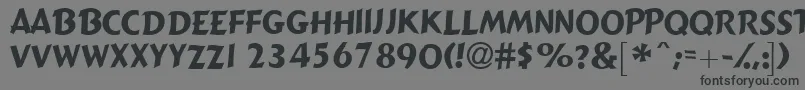 Gizmolightcapsssk-Schriftart – Schwarze Schriften auf grauem Hintergrund