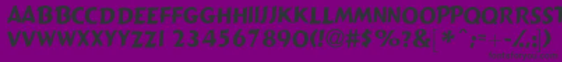 Gizmolightcapsssk-Schriftart – Schwarze Schriften auf violettem Hintergrund