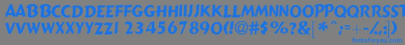 Gizmolightcapsssk Font – Blue Fonts on Gray Background