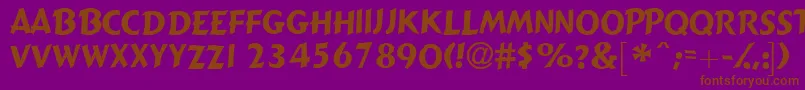 Gizmolightcapsssk Font – Brown Fonts on Purple Background