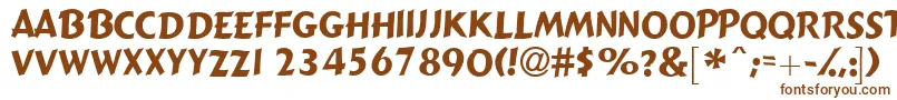 フォントGizmolightcapsssk – 白い背景に茶色のフォント