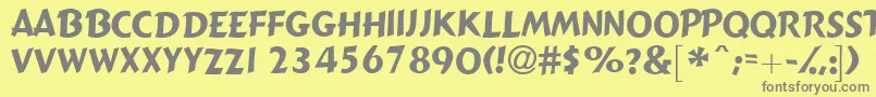 Gizmolightcapsssk Font – Gray Fonts on Yellow Background