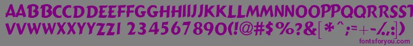 Шрифт Gizmolightcapsssk – фиолетовые шрифты на сером фоне