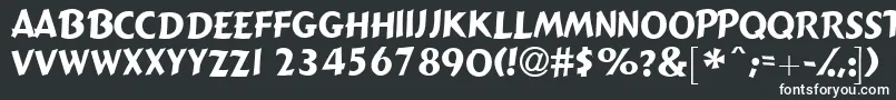 Gizmolightcapsssk-fontti – valkoiset fontit mustalla taustalla